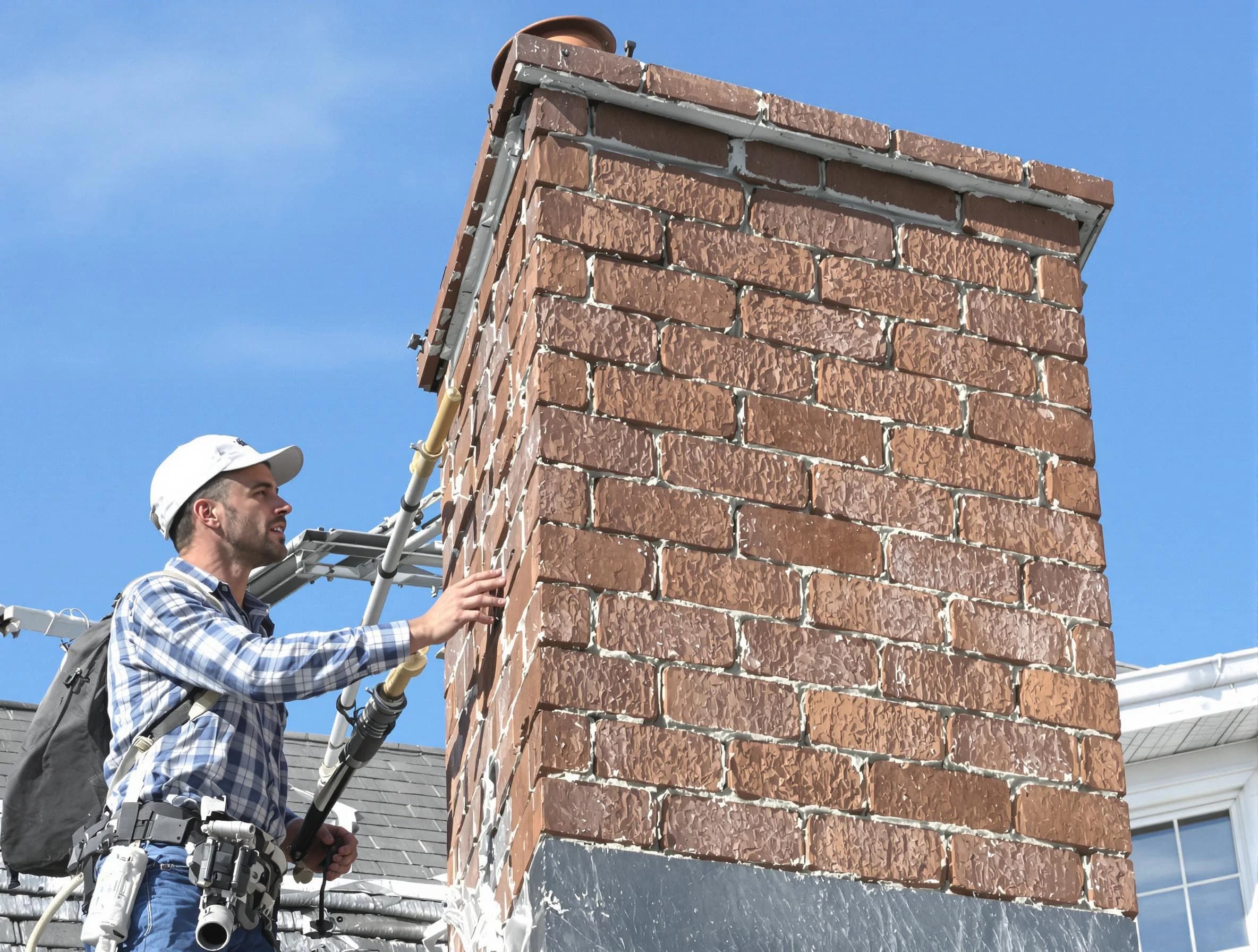 Brickwork for a chimney rebuild by Chelsea Chimney Sweep in Chelsea, MA