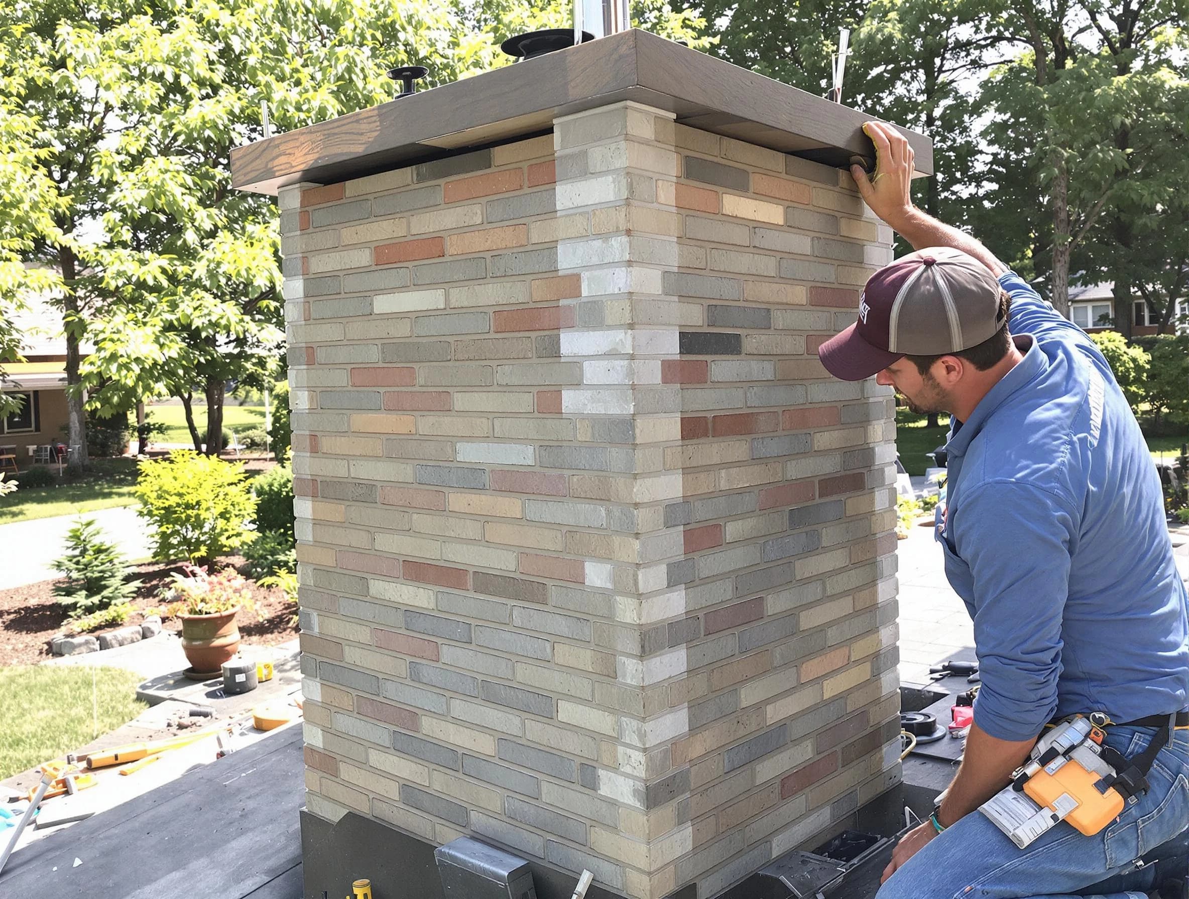 Chelsea Chimney Sweep completing a modern chimney remodel in Chelsea, MA