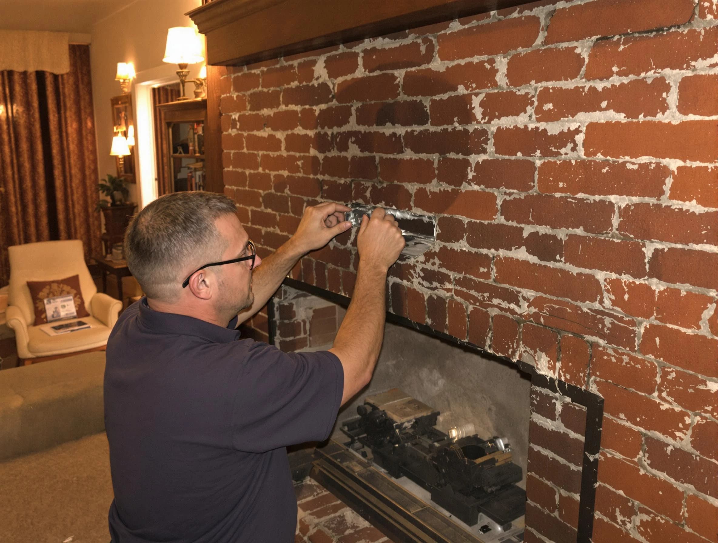 Chelsea Chimney Sweep expert fixing a fireplace in Chelsea, MA