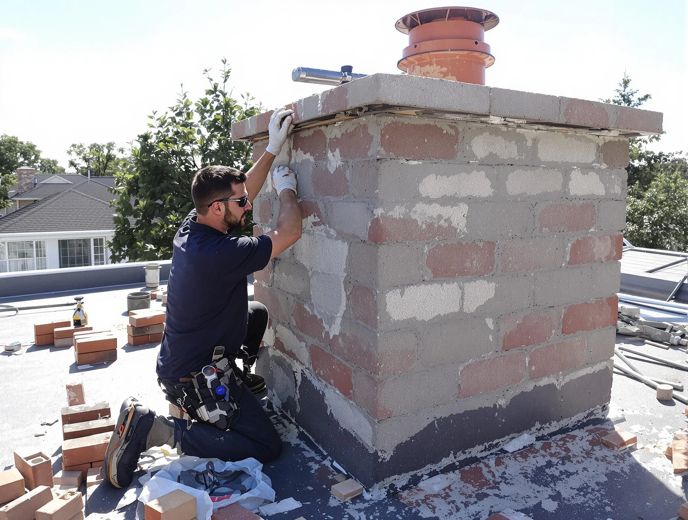 Advanced chimney repair process by Chelsea Chimney Sweep in Chelsea, MA