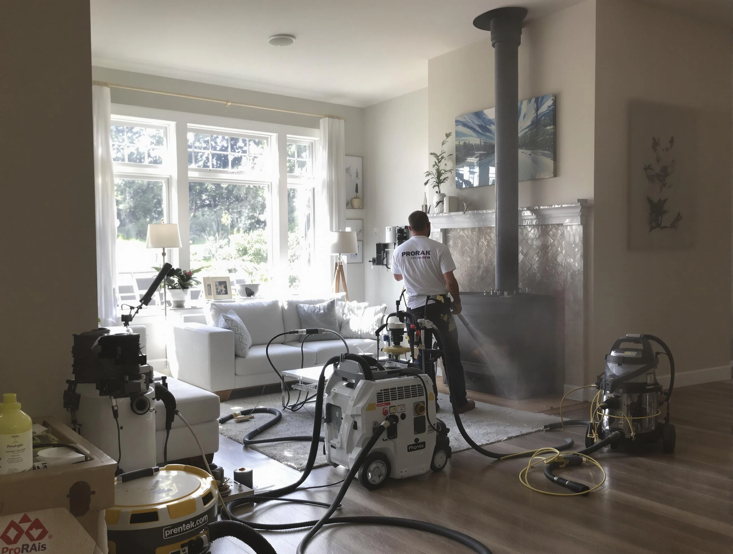 Soot removal service by Chelsea Chimney Sweep for a fireplace in Chelsea, MA